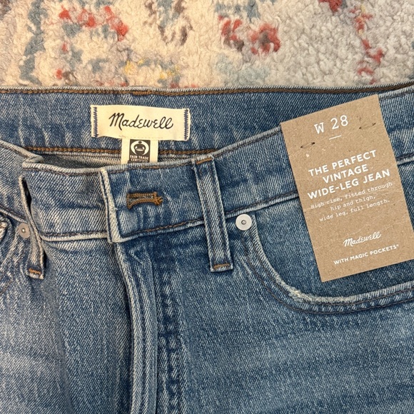 Madewell Dark Blue Flare Jeans - Picture 2 of 3
